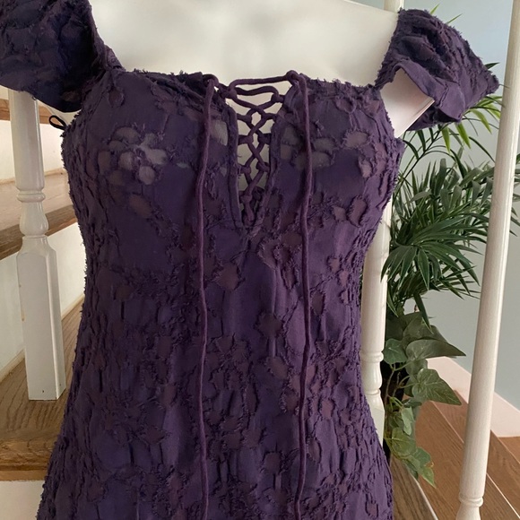 Free People Tops| Free People Purple Popsicle
Lace Up Top | Color: Purple size M - Picture 2 of 5